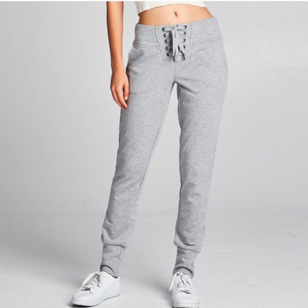 LARGE (8-10)❗️Lace up Joggers - Picture 2 of 8